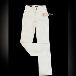 NYDJ Marilyn Straight Leg Pants w/ Double-snap Waistband-Slimming Fit NWT